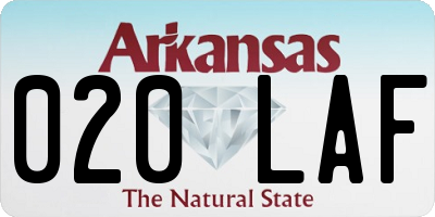 AR license plate 020LAF