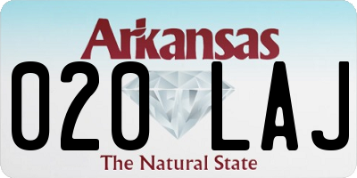 AR license plate 020LAJ