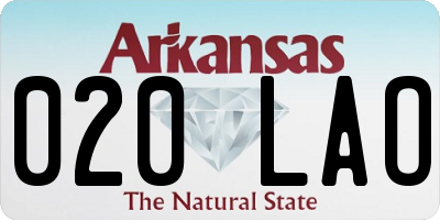 AR license plate 020LAO