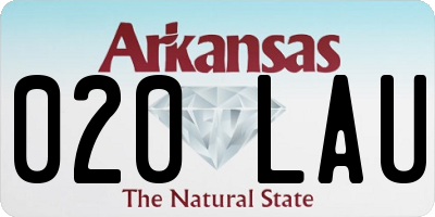 AR license plate 020LAU