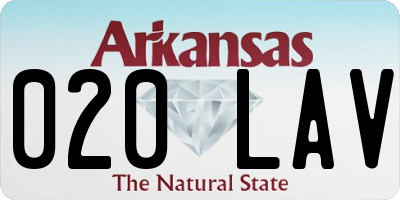 AR license plate 020LAV