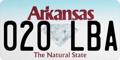 AR license plate 020LBA
