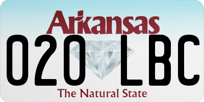 AR license plate 020LBC