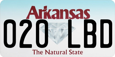 AR license plate 020LBD