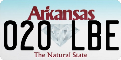 AR license plate 020LBE
