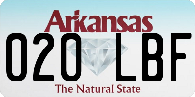 AR license plate 020LBF