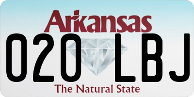 AR license plate 020LBJ