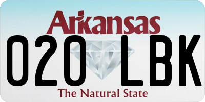 AR license plate 020LBK