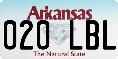 AR license plate 020LBL