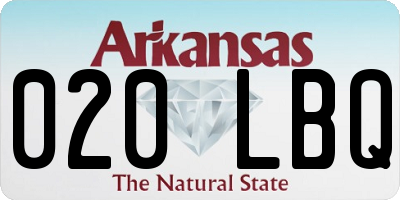 AR license plate 020LBQ
