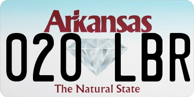 AR license plate 020LBR