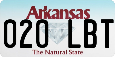 AR license plate 020LBT