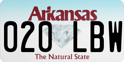 AR license plate 020LBW