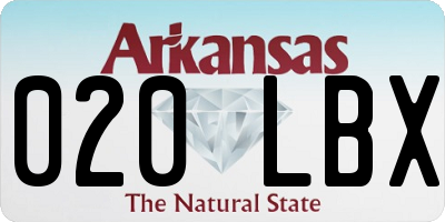AR license plate 020LBX