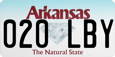 AR license plate 020LBY