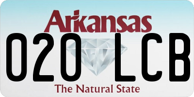 AR license plate 020LCB