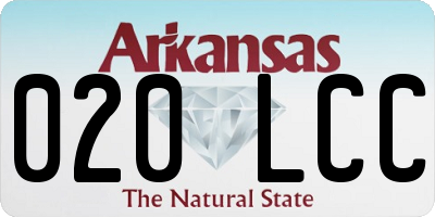 AR license plate 020LCC