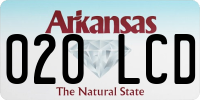 AR license plate 020LCD