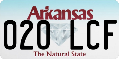 AR license plate 020LCF