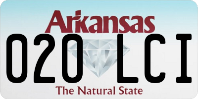AR license plate 020LCI