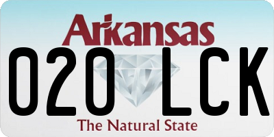AR license plate 020LCK