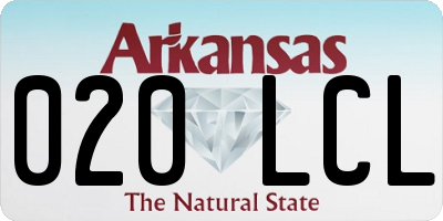 AR license plate 020LCL