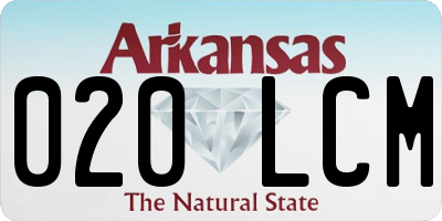AR license plate 020LCM