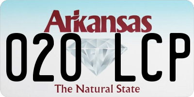 AR license plate 020LCP