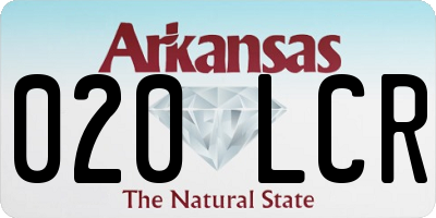 AR license plate 020LCR