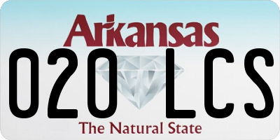 AR license plate 020LCS