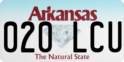 AR license plate 020LCU
