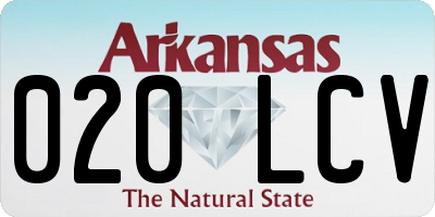 AR license plate 020LCV