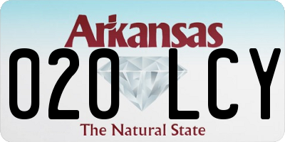AR license plate 020LCY