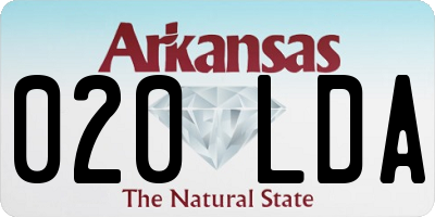 AR license plate 020LDA