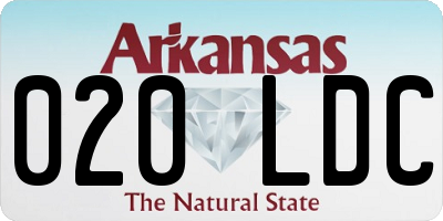 AR license plate 020LDC
