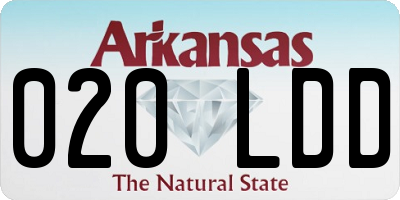 AR license plate 020LDD