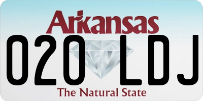 AR license plate 020LDJ