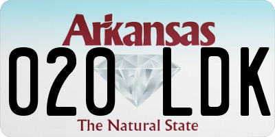 AR license plate 020LDK