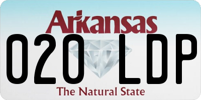 AR license plate 020LDP