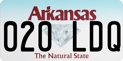 AR license plate 020LDQ