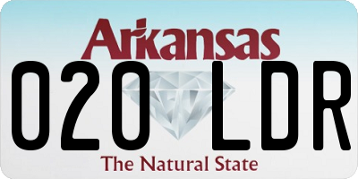 AR license plate 020LDR