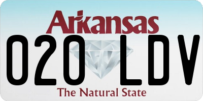 AR license plate 020LDV