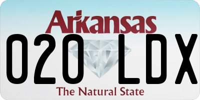 AR license plate 020LDX