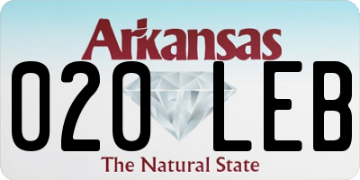 AR license plate 020LEB