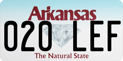 AR license plate 020LEF