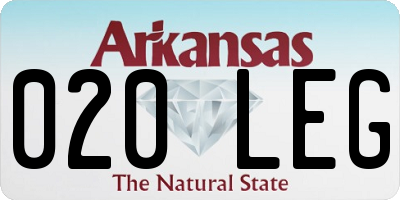 AR license plate 020LEG