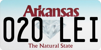 AR license plate 020LEI