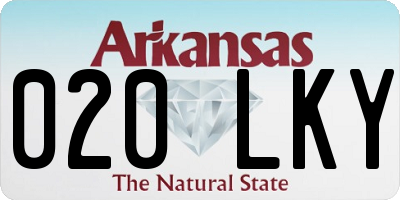 AR license plate 020LKY