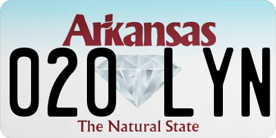 AR license plate 020LYN