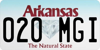 AR license plate 020MGI